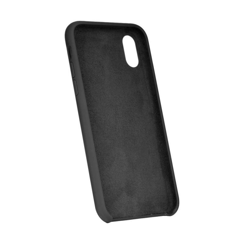 Θήκη Forcell Real Smooth Silicone Apple iPhone Xr Black (without hole)