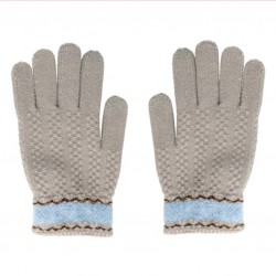 Γάντια για οθόνες αφής Smart Gloves with Flowers Grey