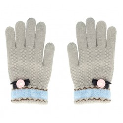 Γάντια για οθόνες αφής Smart Gloves with Flowers Grey