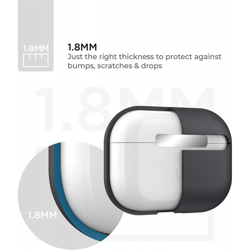 Θήκη TPU Apple Airpods Pro 1 / 2 Silicone Skin Black