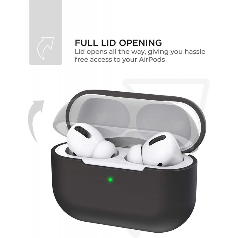Θήκη TPU Apple Airpods Pro 1 / 2 Silicone Skin Black