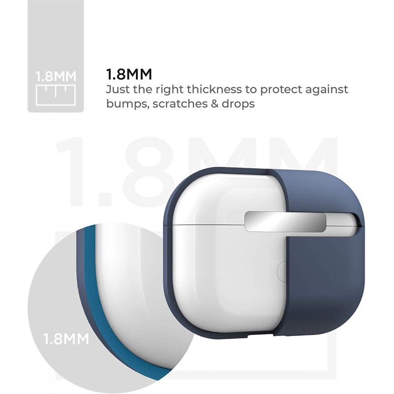 Θήκη TPU Apple Airpods Pro 1 / 2 Silicone Skin Midnight Blue