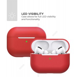 Θήκη TPU Apple Airpods Pro 1 / 2 Silicone Skin Red Θήκη TPU Apple Airpods Pro 1 / 2 Silicone Skin Red