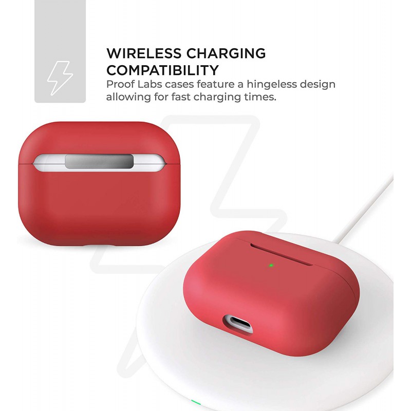 Θήκη TPU Apple Airpods Pro 1 / 2 Silicone Skin Red Θήκη TPU Apple Airpods Pro 1 / 2 Silicone Skin Red