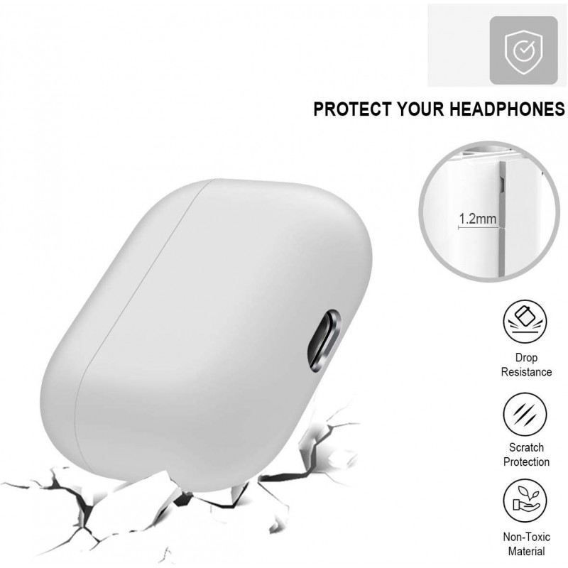Θήκη TPU Apple Airpods Pro 1 / 2 Silicone Skin White