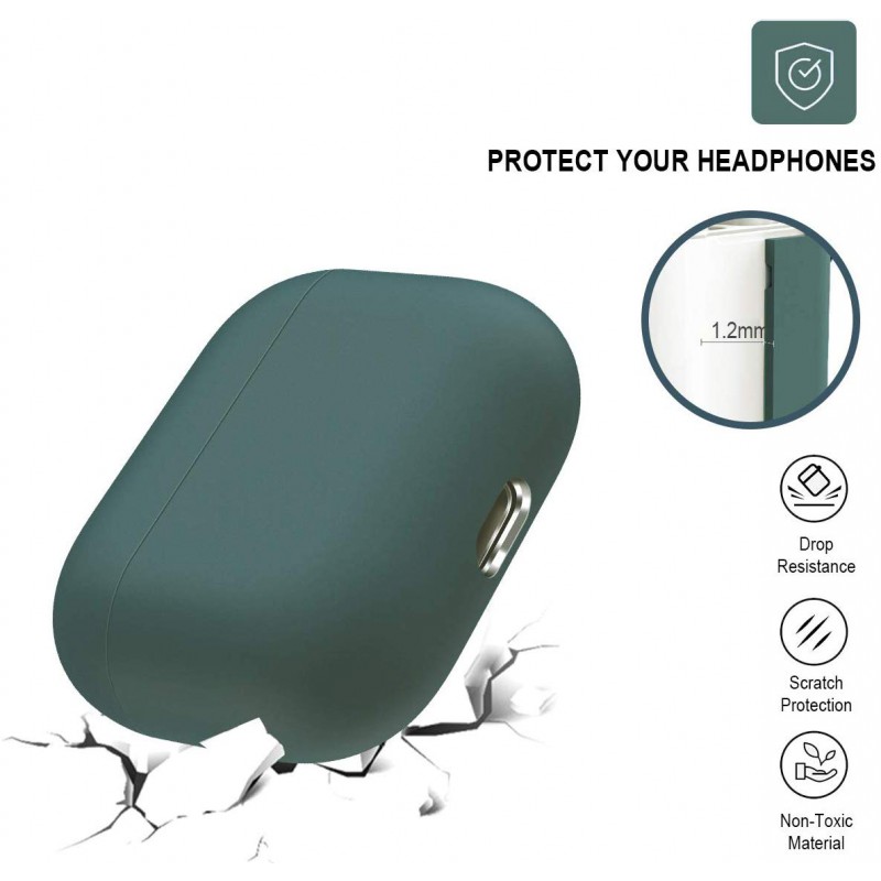 Θήκη TPU Apple Airpods Pro 1 / 2 Silicone Skin Dark Green