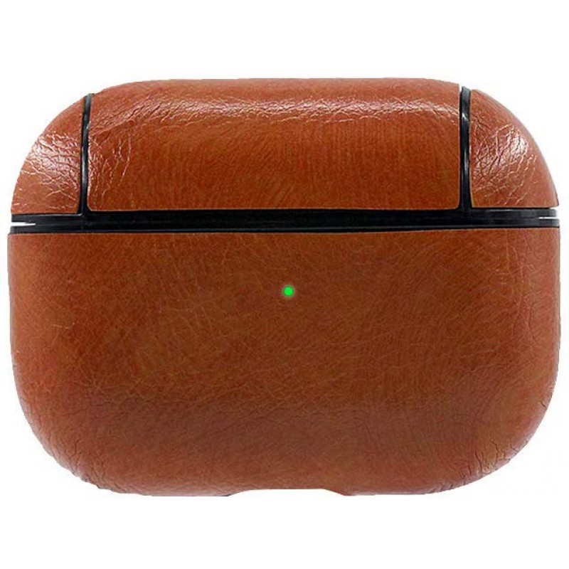 Θήκη Genuine Leather Apple Airpods Pro 1 / 2 Light Brown