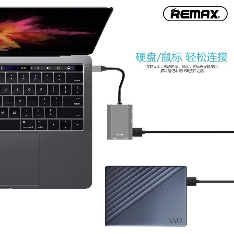 Αντάπτορας Remax Hub 6in1 Type-C to Multiport (RU-U30) Αντάπτορας Remax Hub 6in1 Type-C to Multiport (RU-U30)