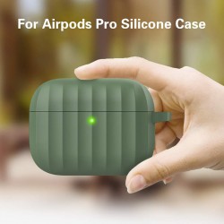 Θήκη TPU Apple Airpods Pro 1 / 2 Silicone Stripes Army Green