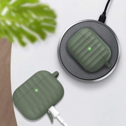 Θήκη TPU Apple Airpods Pro 1 / 2 Silicone Stripes Army Green