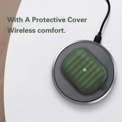 Θήκη TPU Apple Airpods Pro 1 / 2 Silicone Stripes Army Green