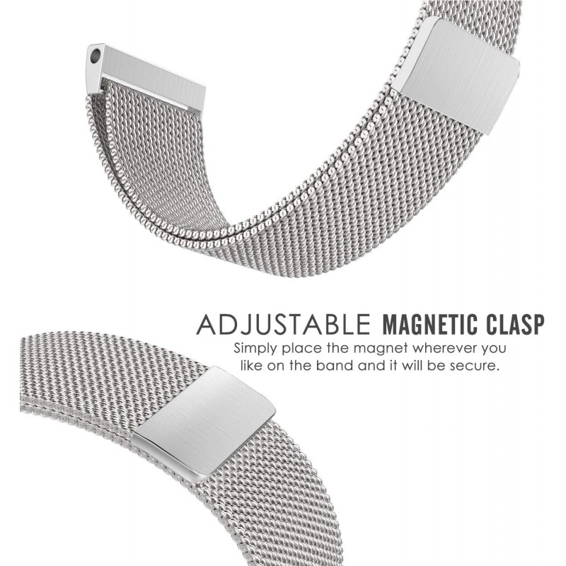 Ανταλλακτικό λουράκι Milanese Band Garmin Fenix 3/5x/3HR/5X Plus/6x/6x Pro/7x Silver (26mm)