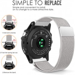Ανταλλακτικό λουράκι Milanese Band Garmin Fenix 3/5x/3HR/5X Plus/6x/6x Pro/7x Silver (26mm)