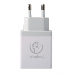 Φορτιστής Ταξιδιού Rebeltec QC 3.0 4 Porty H400 Turbo charger White