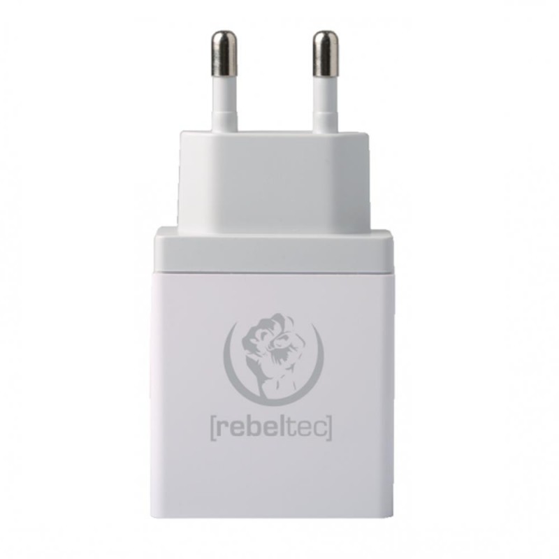 Φορτιστής Ταξιδιού Rebeltec QC 3.0 4 Porty H400 Turbo charger White