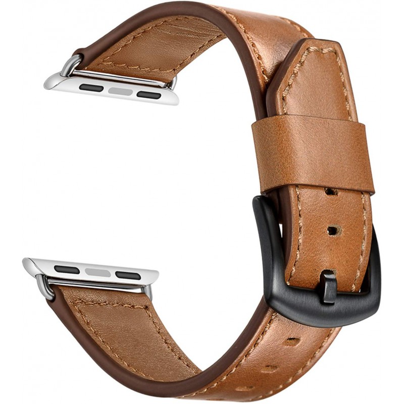 Ανταλλακτικό λουράκι QuickFit Herms Leather Apple Watch 1/2/3/4/5/6/SE/7/8 (42/44/45/49mm) Knife Tail Brown