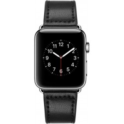 Ανταλλακτικό λουράκι QuickFit Herms Leather Apple Watch 1/2/3/4/5/6/SE/7 (38/40/41mm) Black