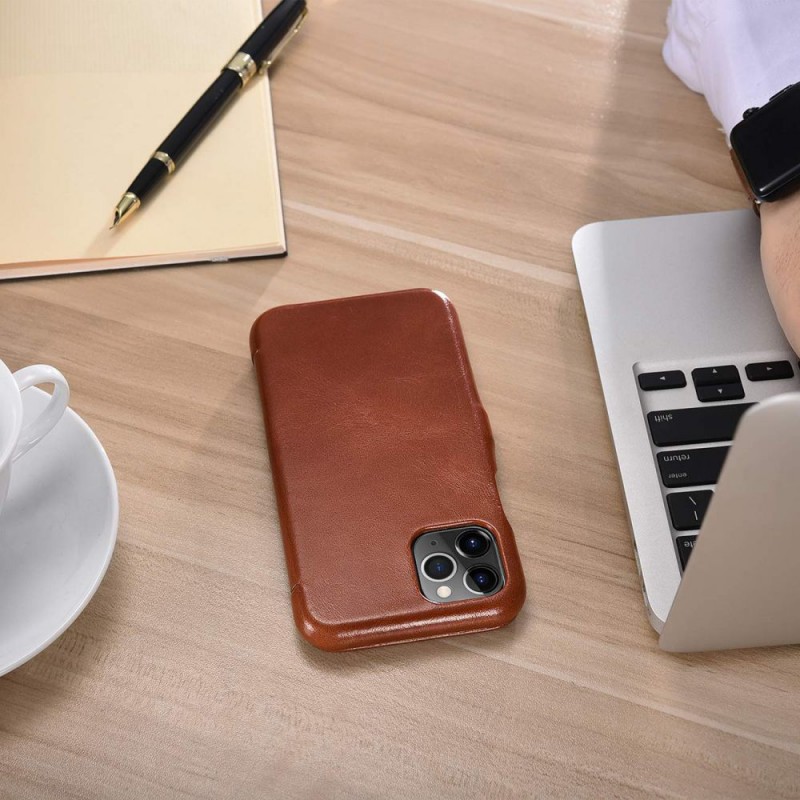 Θήκη iCarer Vintage Leather Wallet Apple iPhone 11 Pro Max (6.5") Brown