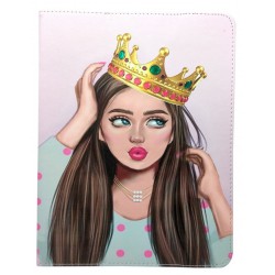 Θήκη Book Lady with Crown Universal για Tablets 7-8"