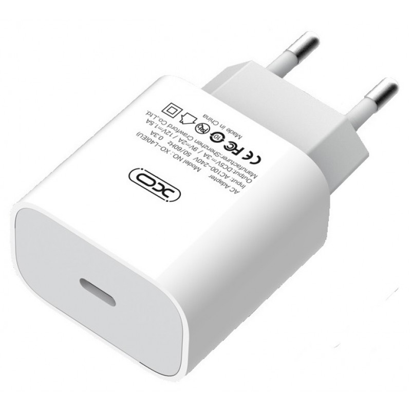 Φορτιστής Ταξιδίου XO L40 PD 18W USB-C (Original) 