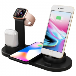 Βάση Ασύρματης Φόρτισης Qi Wireless Charging UD15 for Airpods,Smartwatches & Smartphones Black