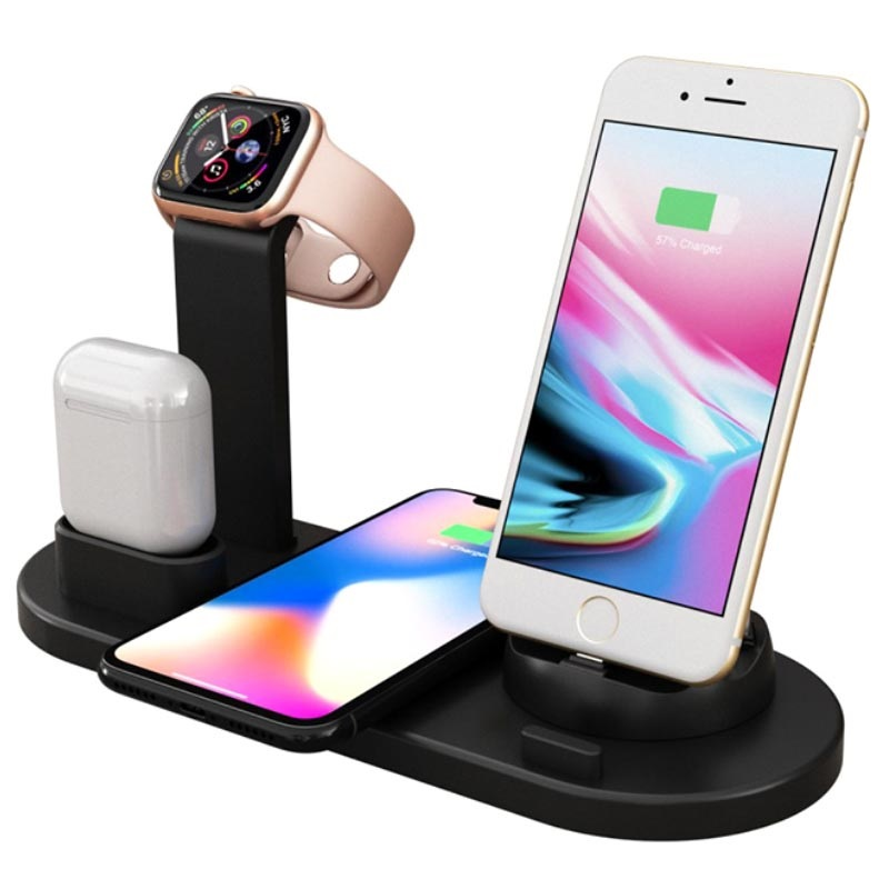 Βάση Ασύρματης Φόρτισης Qi Wireless Charging UD15 for Airpods,Smartwatches & Smartphones Black
