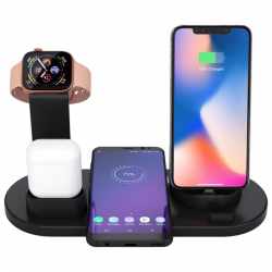 Βάση Ασύρματης Φόρτισης Qi Wireless Charging UD15 for Airpods,Smartwatches & Smartphones Black