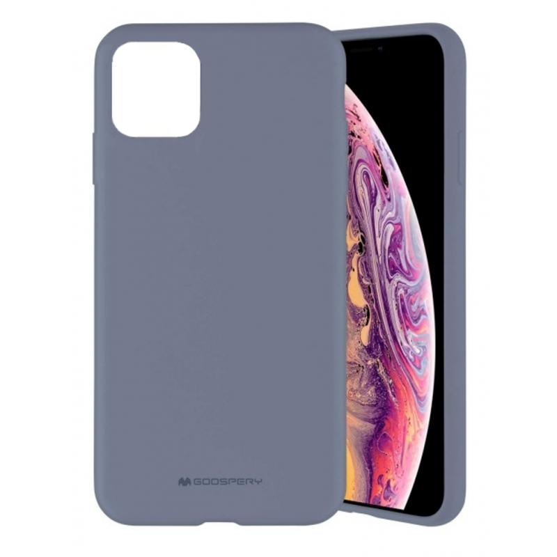Θήκη Mercury Silicon Cover Soft touch/feeling Apple iPhone 11 Pro (5.8") Lavender Grey