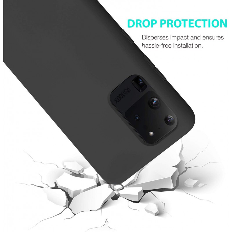 Θήκη Vennus Real Smooth Silicone Samsung Galaxy S20 Ultra G988 Black