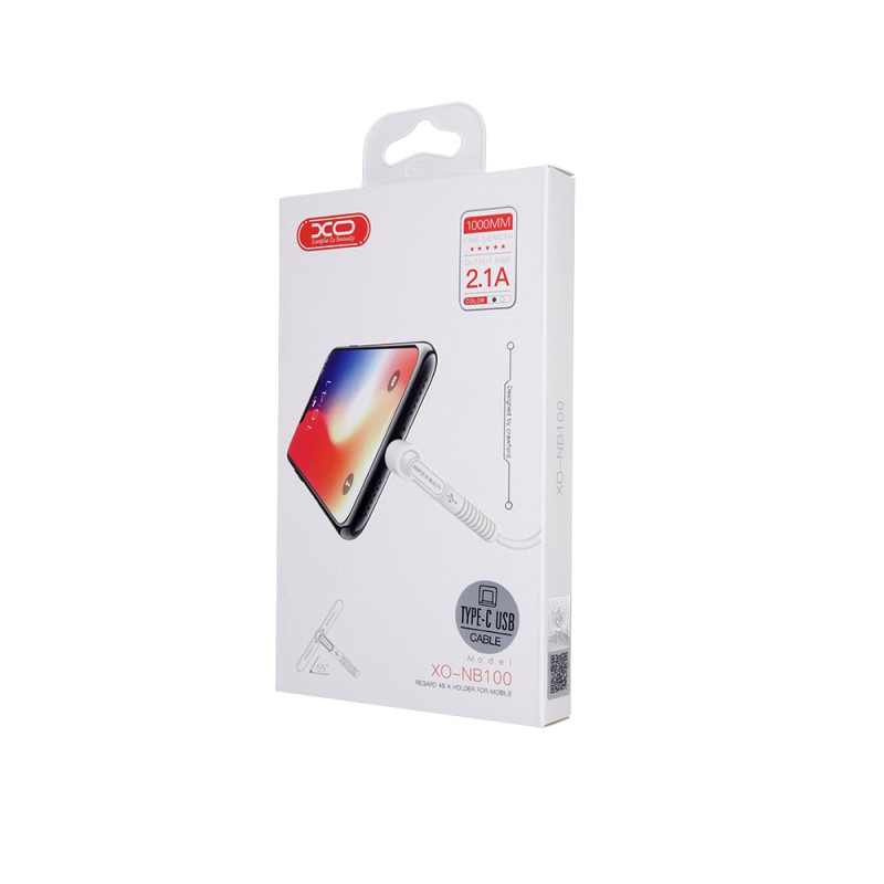 Καλώδιο Data XO NB100 USB Type-C 2.1A 1m White