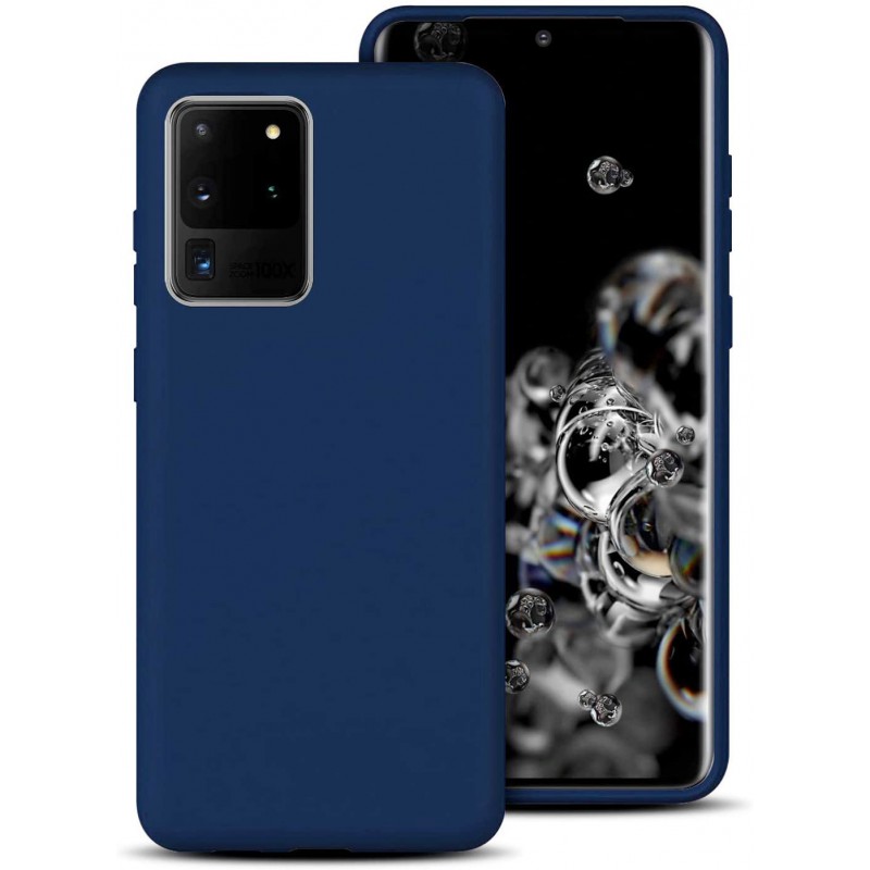 Θήκη Real Smooth Silicone Samsung Galaxy S20 Ultra G988 Dark Blue