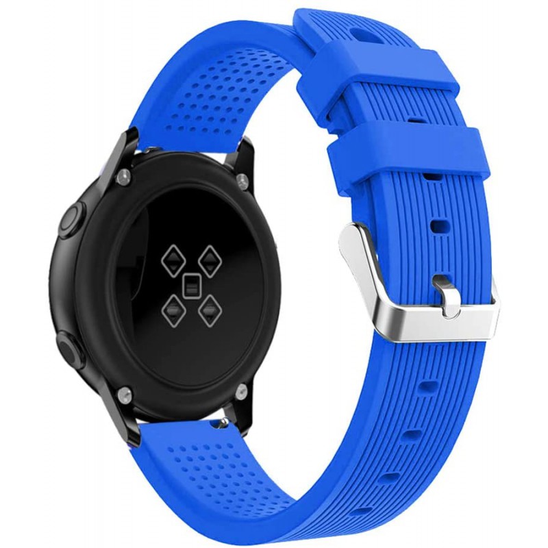 Ανταλλακτικό λουράκι QuickFit Silicone Strap για Samsung Galaxy Watch5 (40mm & 42mm)/Watch4 (40mm & 44mm)/ Watch4 Classic (42mm & 46mm)/ Watch3(41mm)/Active 2(40/44mm)/Amazfit GTS 3 (43mm)/GTR(42mm) (20mm) Official Type Royal Blue