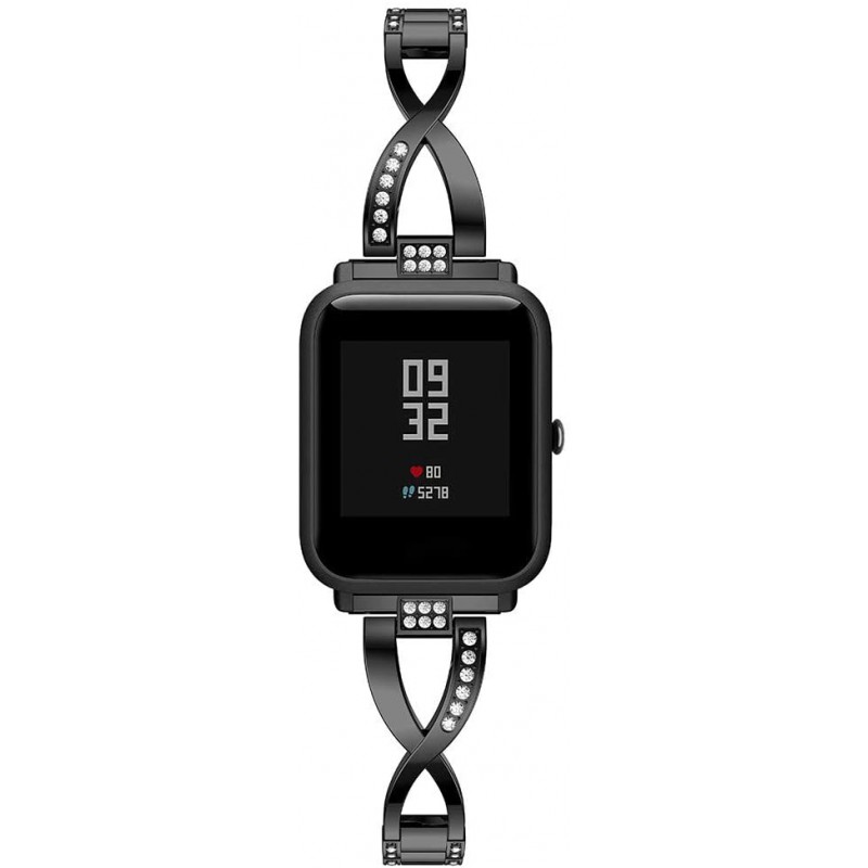 Ανταλλακτικό λουράκι QuickFit Apple Watch 1/2/3/4/5/6/SE/7 (38/40/41mm) Stainless Diamonds Black Ανταλλακτικό λουράκι QuickFit Apple Watch 1/2/3/4/5/6/SE/7 (38/40/41mm) Stainless Diamonds Black