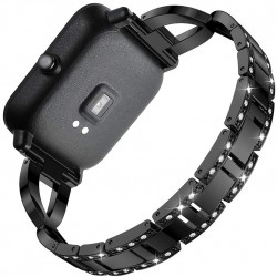 Ανταλλακτικό λουράκι QuickFit Apple Watch 1/2/3/4/5/6/SE/7 (38/40/41mm) Stainless Diamonds Black Ανταλλακτικό λουράκι QuickFit Apple Watch 1/2/3/4/5/6/SE/7 (38/40/41mm) Stainless Diamonds Black
