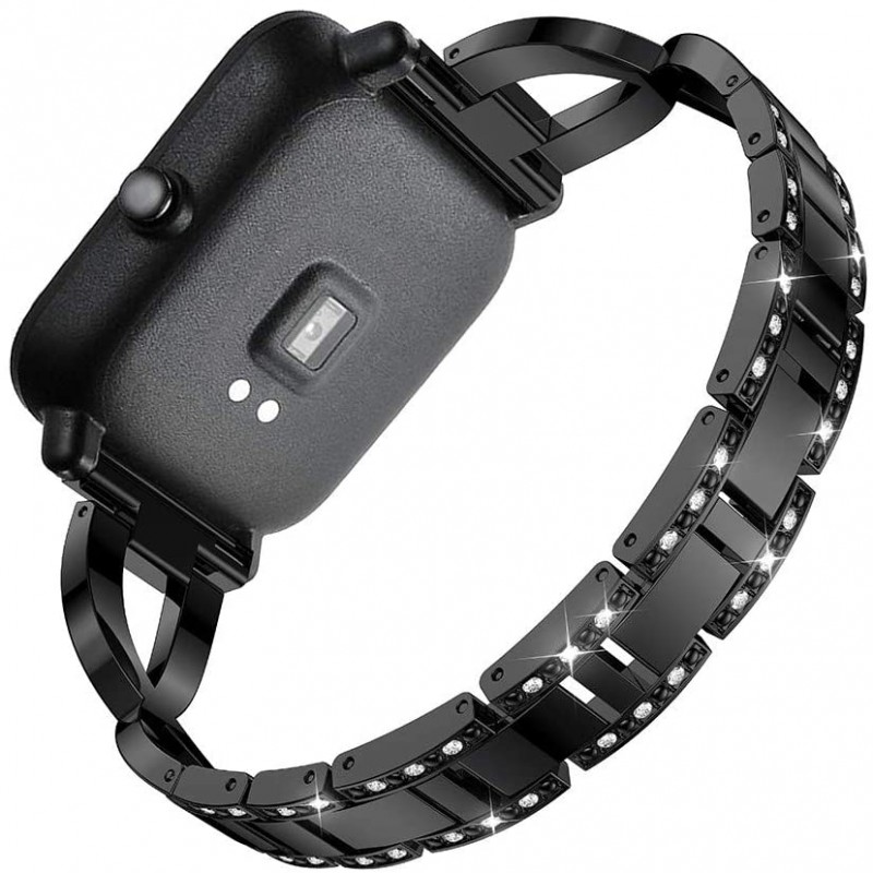 Ανταλλακτικό λουράκι QuickFit Apple Watch 1/2/3/4/5/6/SE/7 (38/40/41mm) Stainless Diamonds Black Ανταλλακτικό λουράκι QuickFit Apple Watch 1/2/3/4/5/6/SE/7 (38/40/41mm) Stainless Diamonds Black