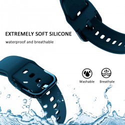Ανταλλακτικό λουράκι QuickFit With Colorful Buckle Smoothband White για Samsung Galaxy Watch3(45mm)/Watch(46mm)/Huawei Watch 3 (46mm)/ Watch 3 Pro (48mm)/GT 2/Pro/Honor GS Pro/Amazfit GTR 3 (46mm)/GTR 3 Pro/GTR(47mm)/ Stratos 3(48mm) (22mm)