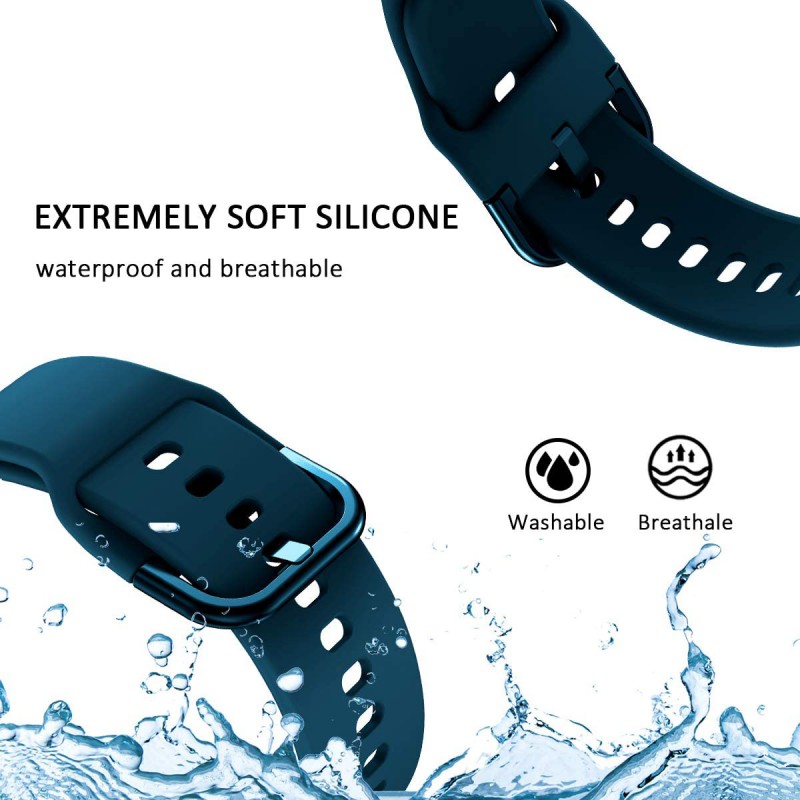 Ανταλλακτικό λουράκι QuickFit With Colorful Buckle Smoothband White για Samsung Galaxy Watch3(45mm)/Watch(46mm)/Huawei Watch 3 (46mm)/ Watch 3 Pro (48mm)/GT 2/Pro/Honor GS Pro/Amazfit GTR 3 (46mm)/GTR 3 Pro/GTR(47mm)/ Stratos 3(48mm) (22mm)