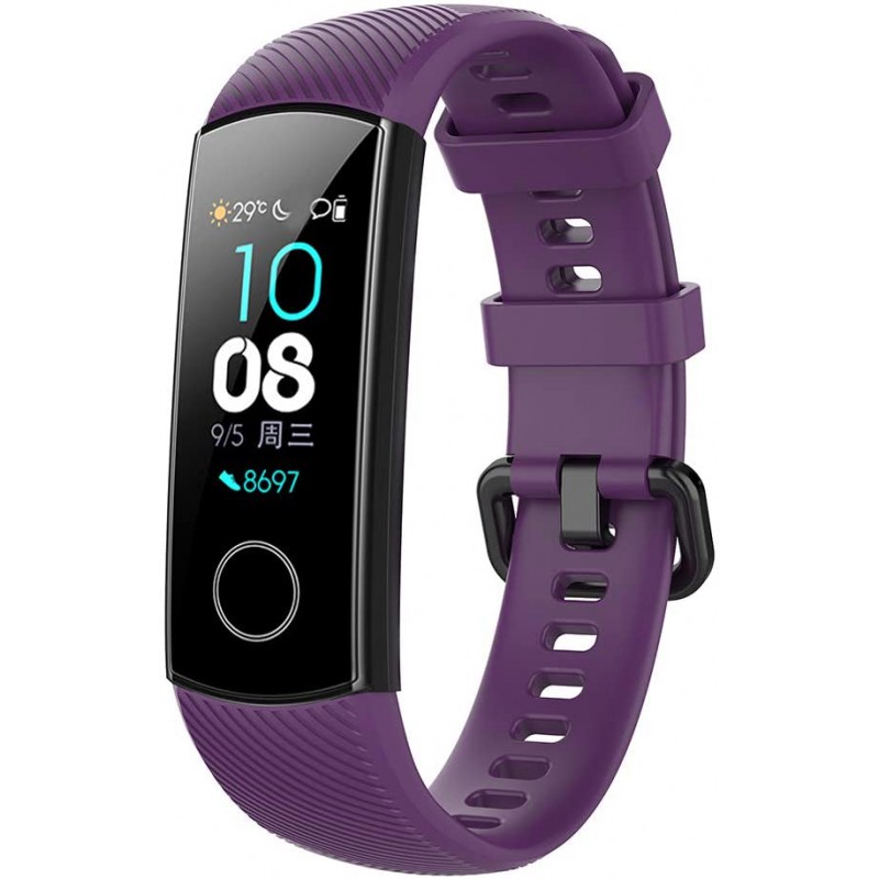 Ανταλλακτικό λουράκι Huawei Band 4/5 Striped Silicone White