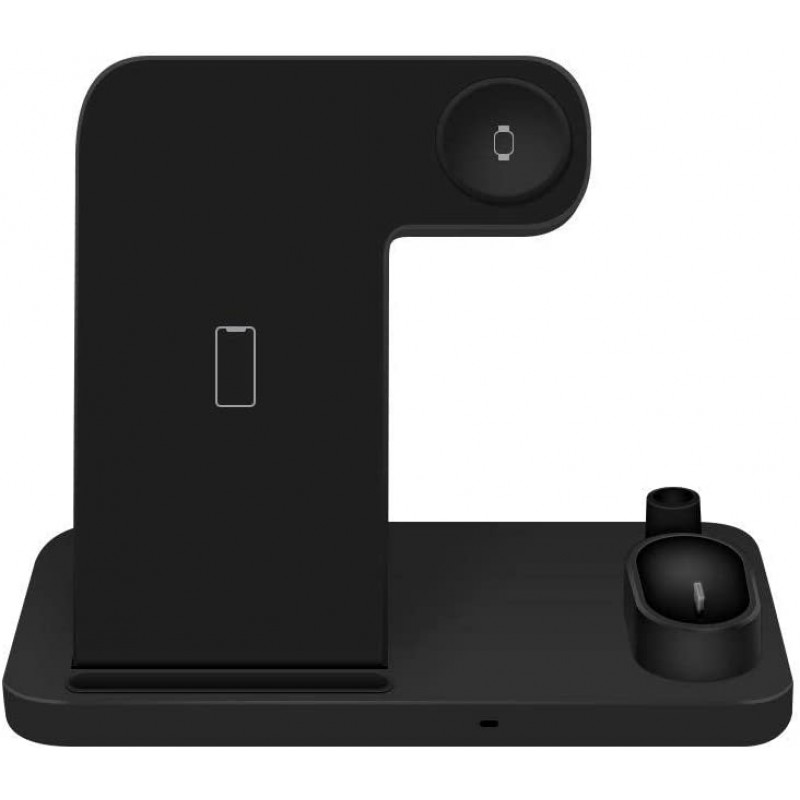 Βάση Ασύρματης Φόρτισης Explosion W30 Qi Foldable Wireless Multi Dock 4in1 for Airpods,Apple Pen,Apple Watch & Smartphones Black