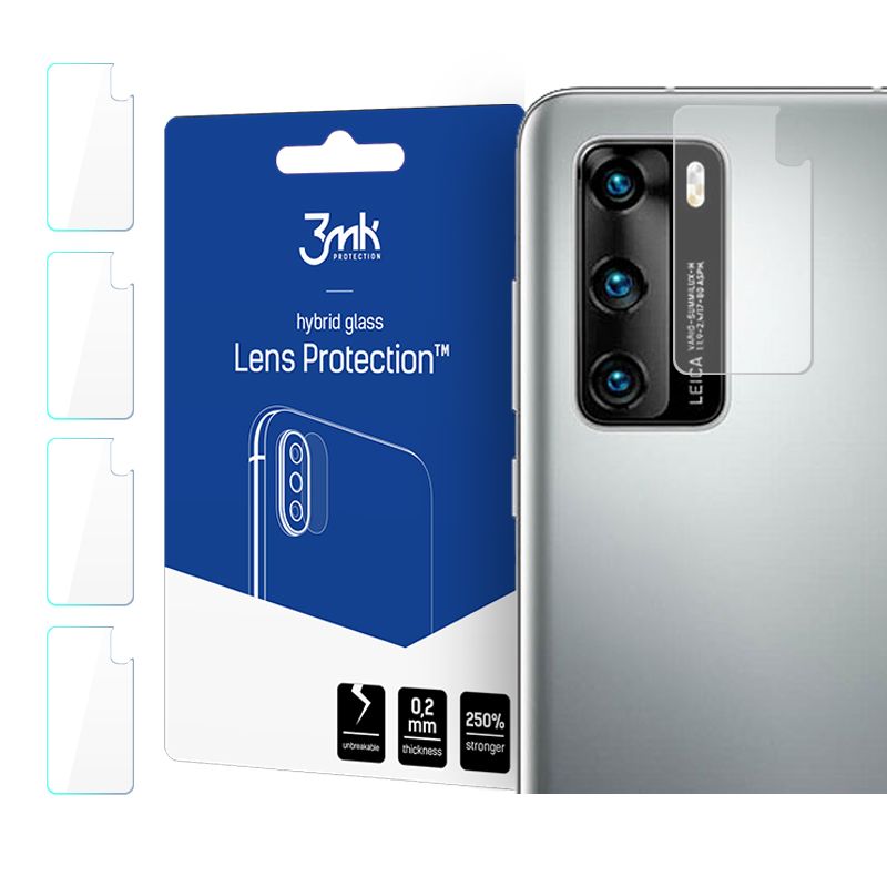 Γυαλί Προστασίας 3MK Camera Lens Huawei P40 Full Cover Tempered Glass 9H AntiCrash / AntiShock (4τμχ)
