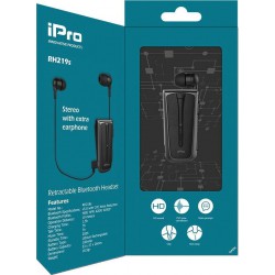 Ακουστικό Bluetooth iPro RH219s Retractable Black/Grey