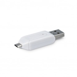 Αντάπτορας Forever OTG USB-A to MicroUSB Card Reader SD/MicroSD White