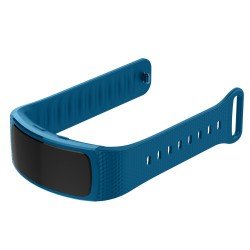 Ανταλλακτικό λουράκι Silicone Samsung Gear Fit 2/Pro Rhombus Pattern Cyan