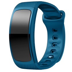 Ανταλλακτικό λουράκι Silicone Samsung Gear Fit 2/Pro Rhombus Pattern Cyan