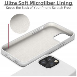 Θήκη Real Smooth Silicone Apple iPhone 12 Mini (5.4") Cream White