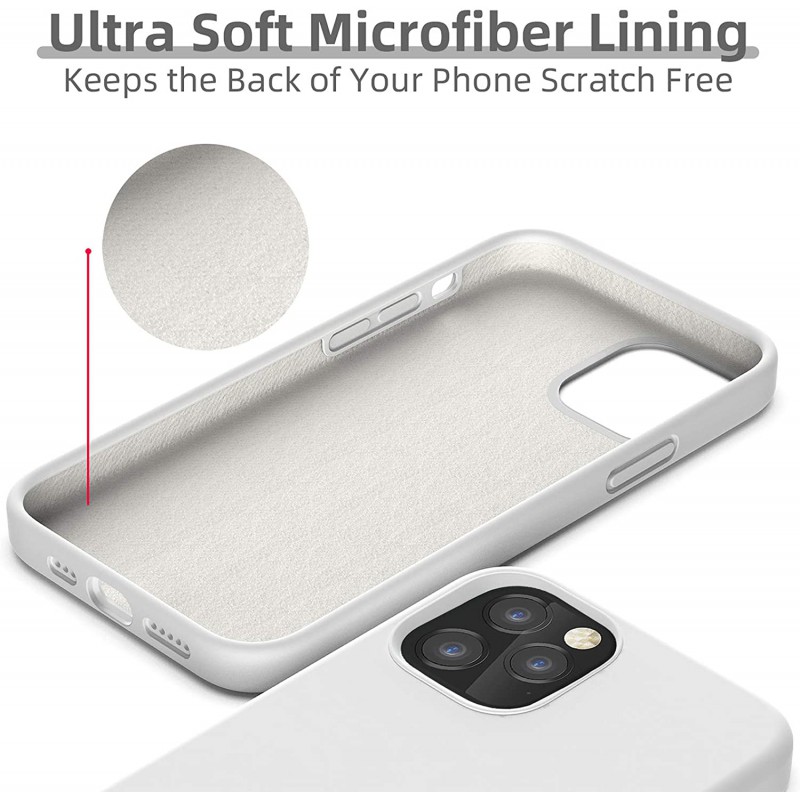 Θήκη Real Smooth Silicone Apple iPhone 12 Mini (5.4") Cream White