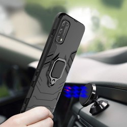 Θήκη PC & TPU Magnetic Ring Kickstand Xiaomi Poco C40 Black