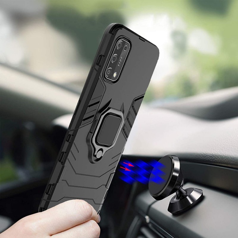 Θήκη PC & TPU Magnetic Ring Kickstand Xiaomi Poco C40 Black