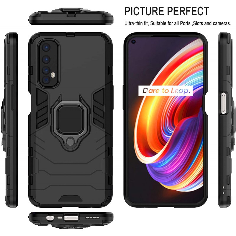 Θήκη PC & TPU Magnetic Ring Kickstand Xiaomi Poco C40 Black