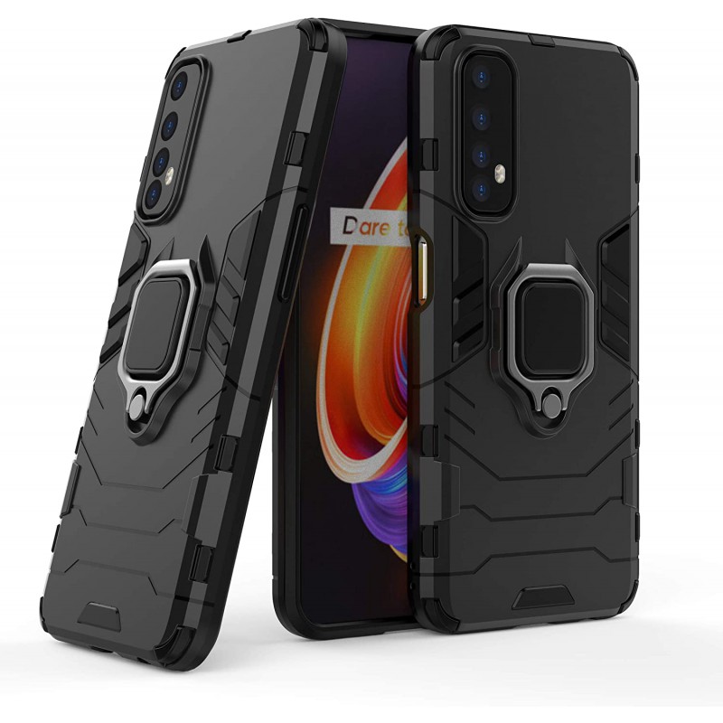 Θήκη PC & TPU Magnetic Ring Kickstand Xiaomi Poco C40 Black